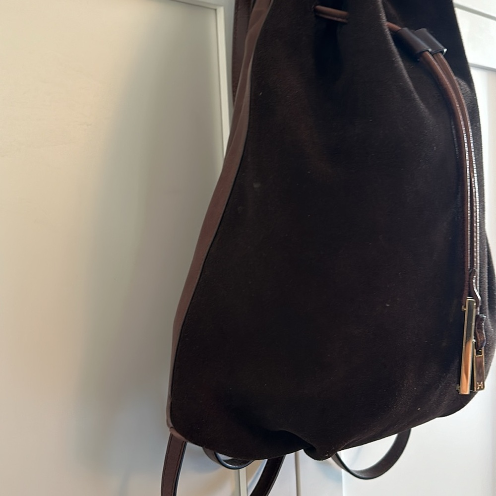 HALSTON LEATHER AND SUEDE BACKPACK PURSE - Picture 3 of 8